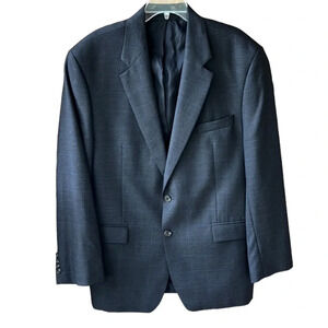 Lauren Ralph Lauren 100% Wool Charcoal Grid Blazer Sports Coat. 46R